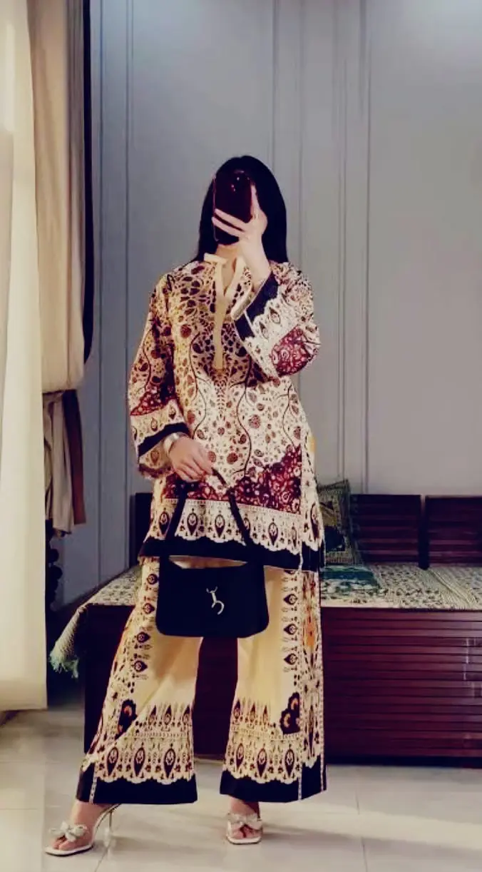 Digital Print Two Piece - Eye-Catching Ensemble