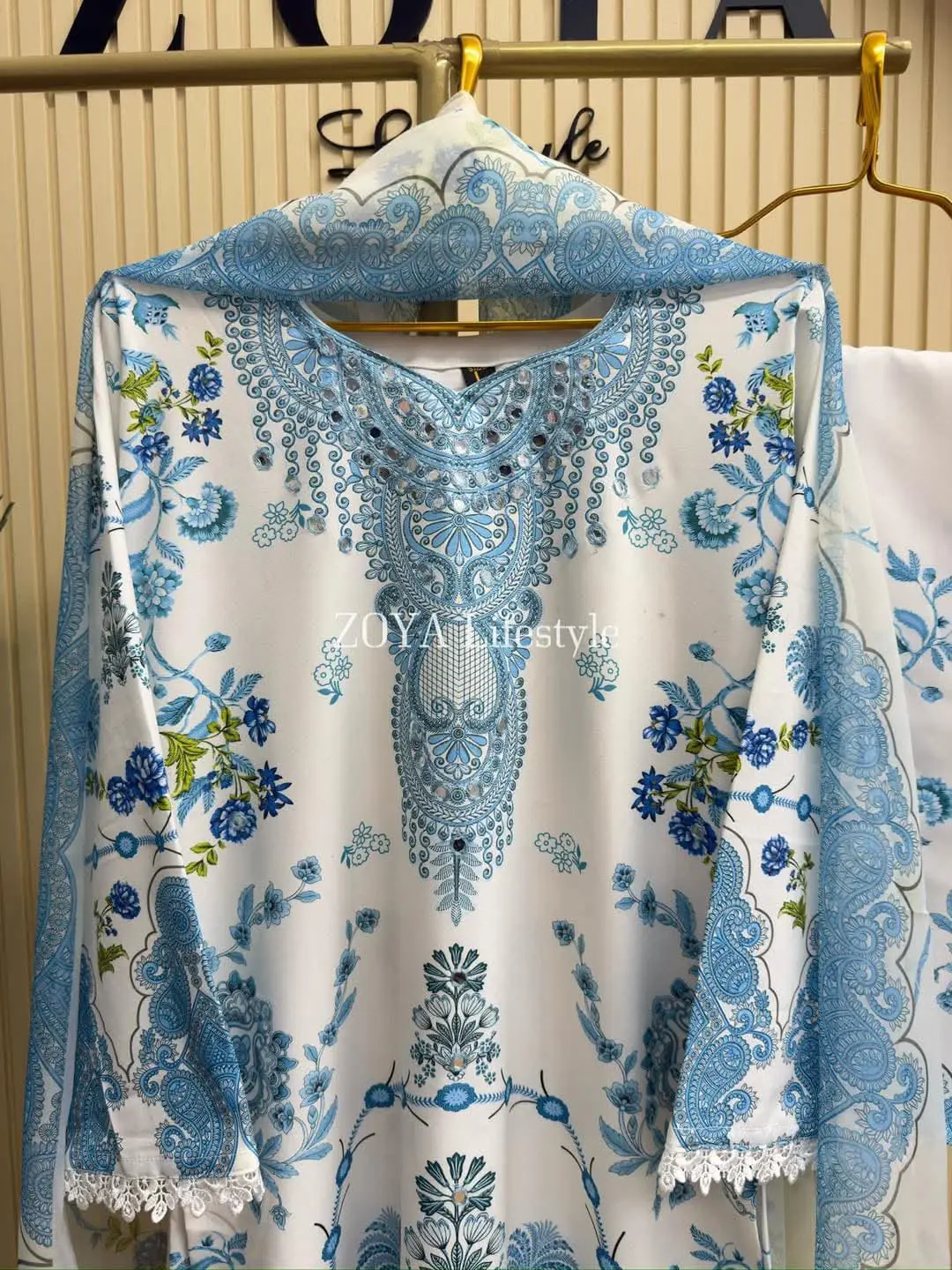 Gorgeous Digital Print Three Piece Look