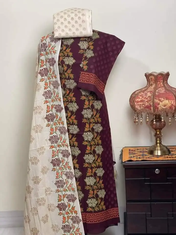 Block Print Three Piece - Versatile Stylish Look