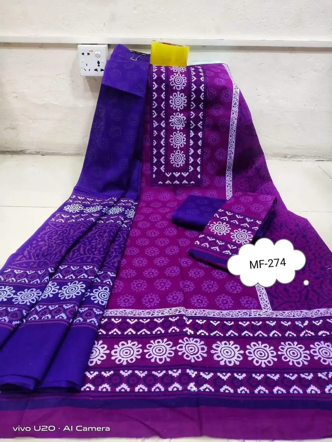 নিউ ব্লক প্রিন্ট থ্রি পিস - Versatile Fashion Piece