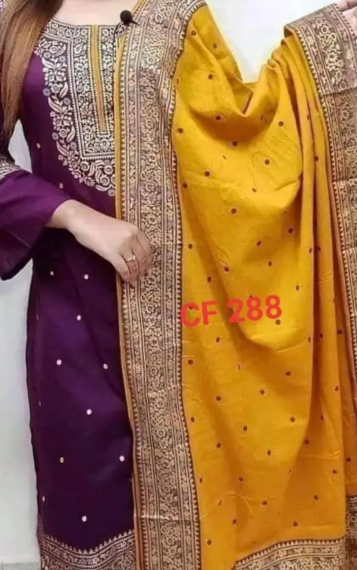 আনস্টিজ স্ক্রিন প্রিন্ট থ্রি-पিস - Unique Trendy Design