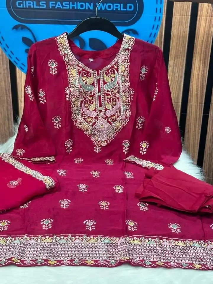 Luxury Premium Readymade Georgette Three Piece