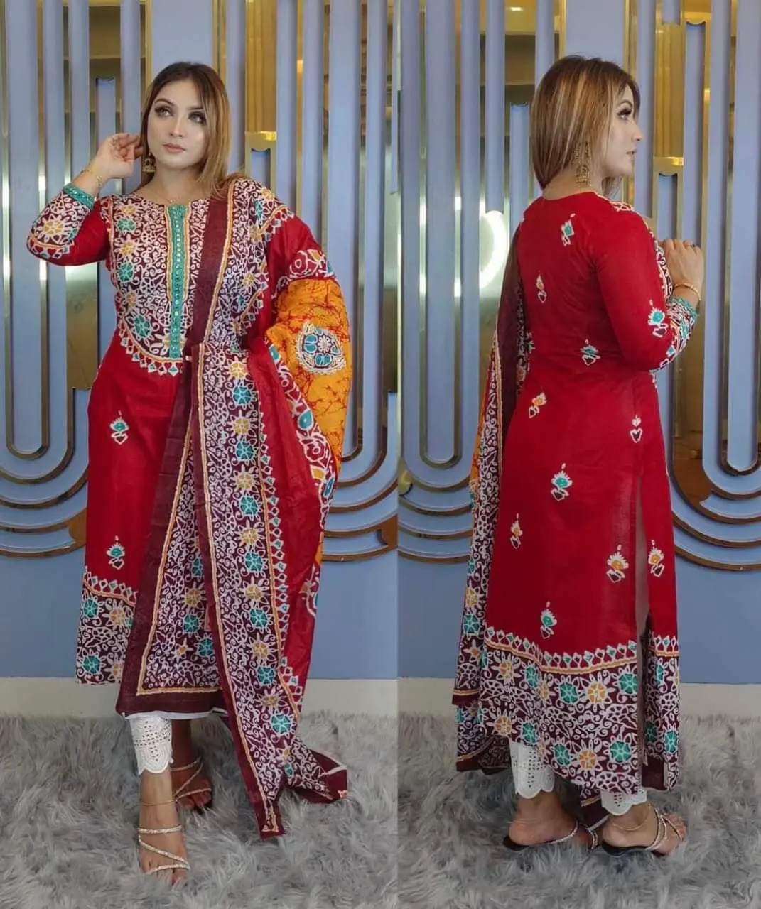 আনস্টিজ স্ক্রিন প্রিন্ট থ্রি-পিস - Versatile Wardrobe Essential