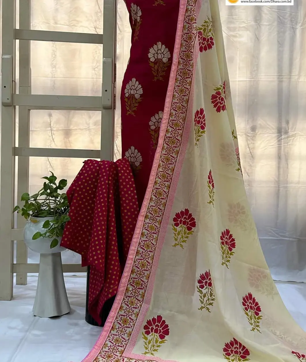 Unstitch Three Piece - আধুনিক ফ্যাশনের জন্য সেরা