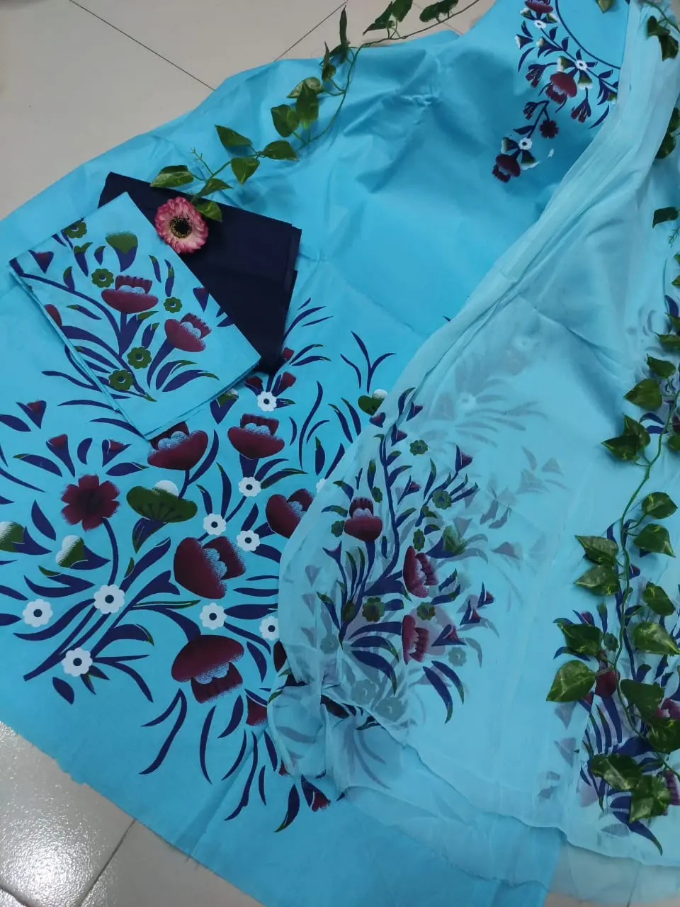 স্কিন প্রিন্ট থ্রি পিস - Stylish Design