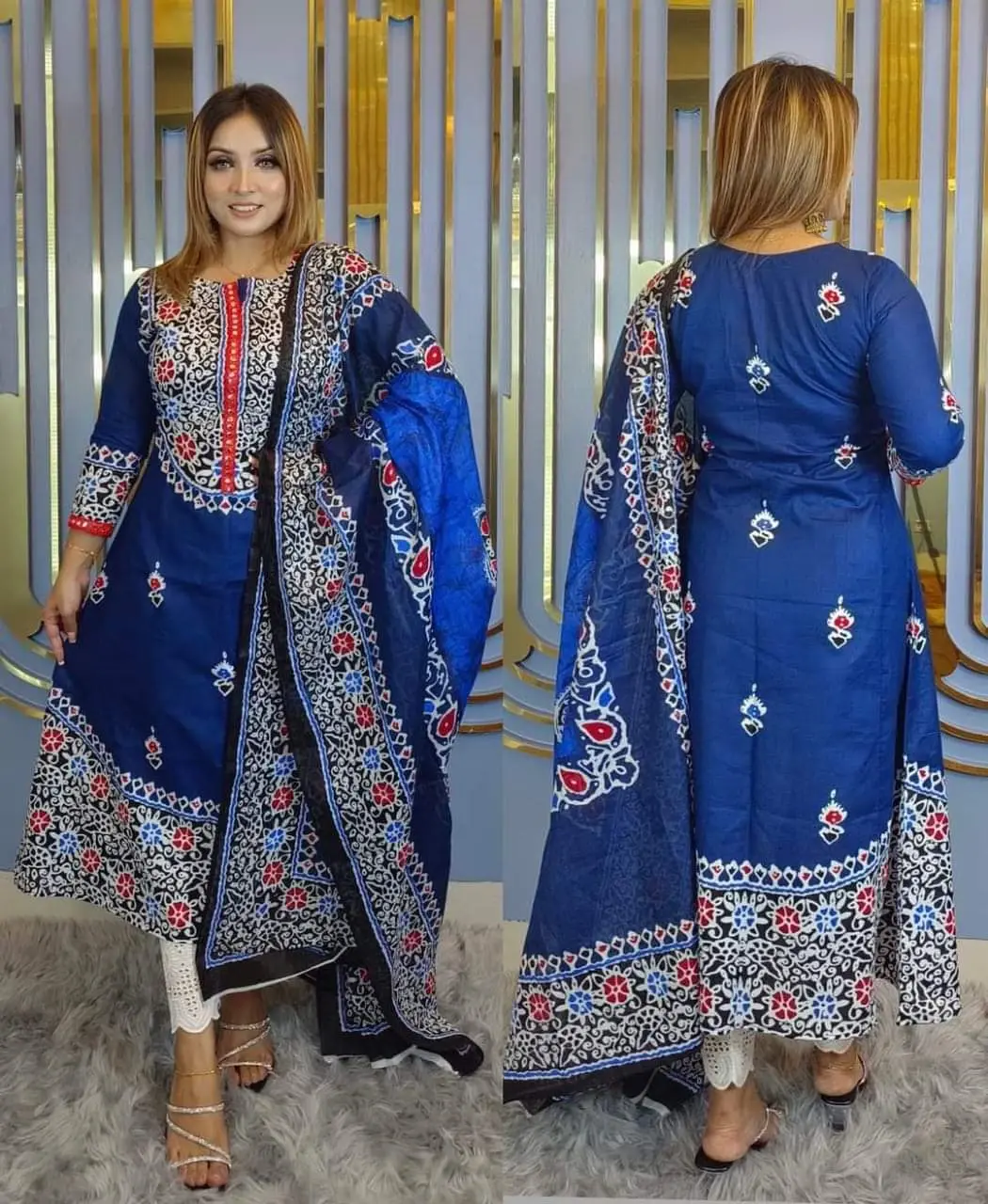 আনস্টিজ স্ক্রিন প্রিন্ট থ্রি-পিস - Eye-Catching Style