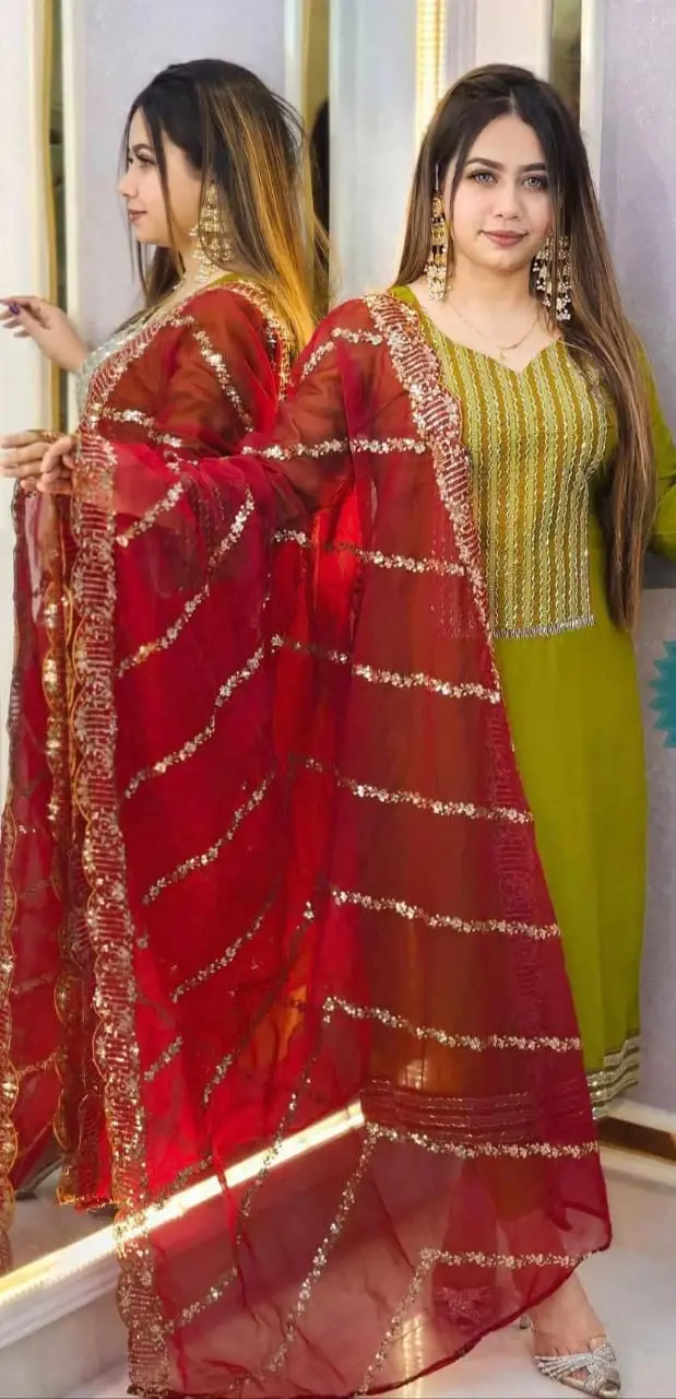 Elegant Linen Sequence Three Piece Style