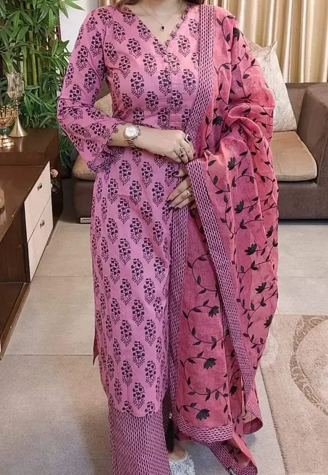 Block Print Three Piece - Modern Block Print Design