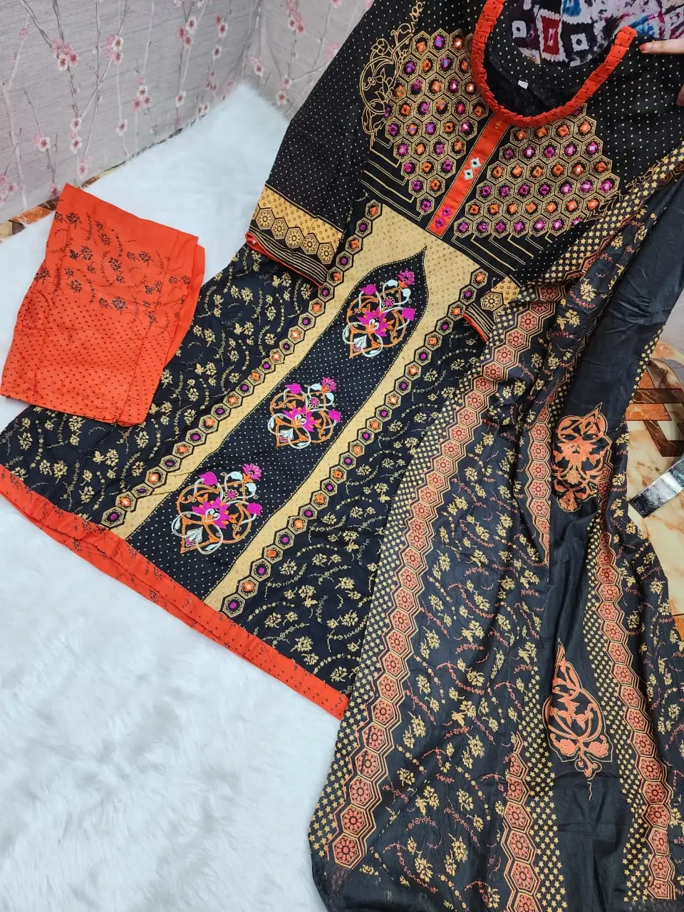 Comfortable Slap Cotton Three Piece outfit