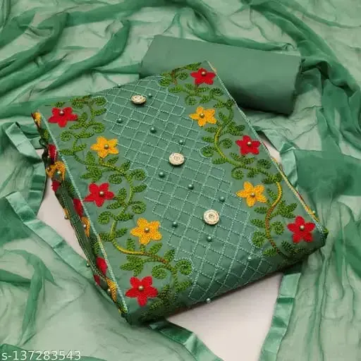 কাশ্মীরী আড়ি এম্ব্রডারী থ্রি-পিচ - Timeless Cultural Design