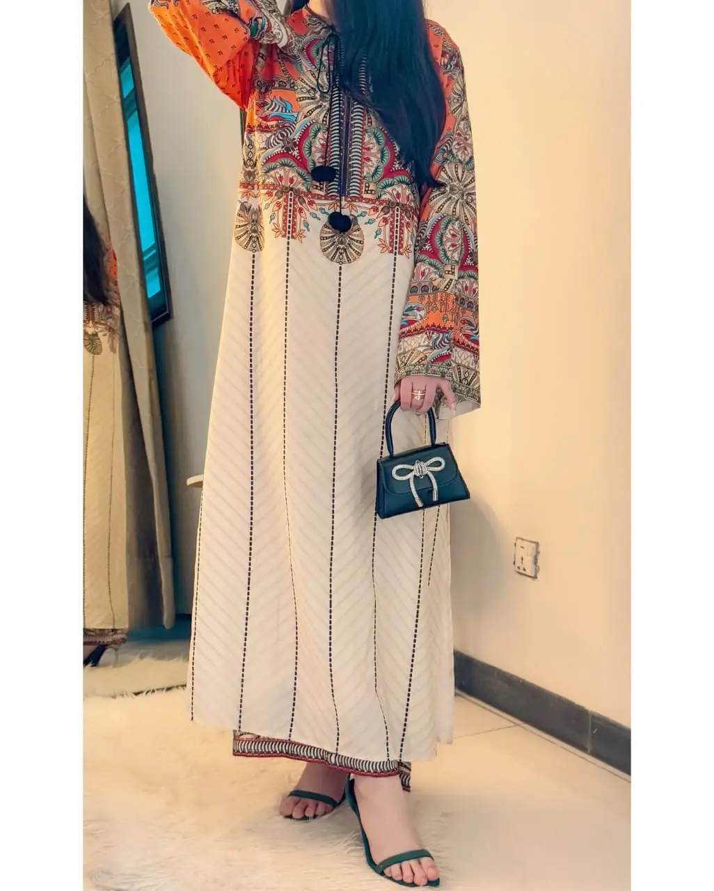 Modern Digital Print Two Piece for Fashion