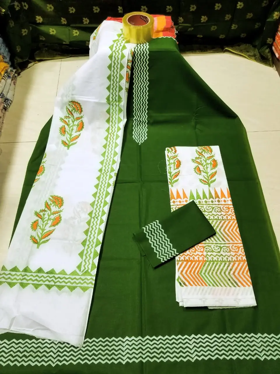 নিউ ব্লক প্রিন্ট থ্রি পিস - Effortless Trendy Wear