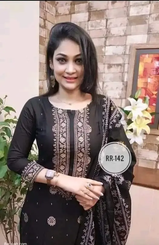 আনস্টিজ আফসান স্ক্রিন প্রিন্ট থ্রি-পিস - Stand Out Style