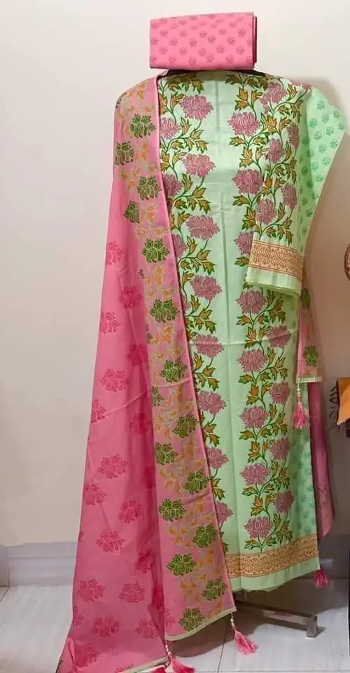 Block Print Three Piece - Contemporary Fashion Statement