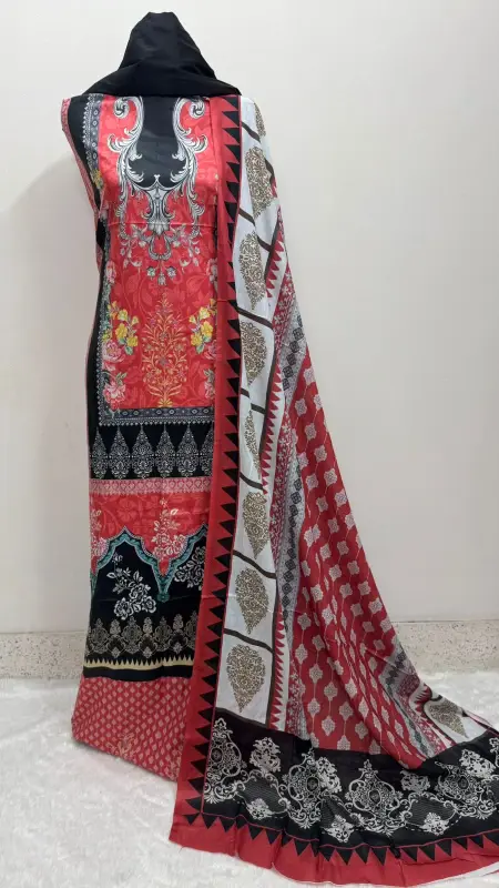 Digital Print Cotton Three Piece - গরমের জন্য সেরা পছন্দ