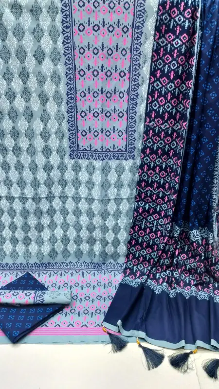 VIP Block Print Three-Piece Set - আপনার ব্যক্তিত্বকে ফুটিয়ে তোলে