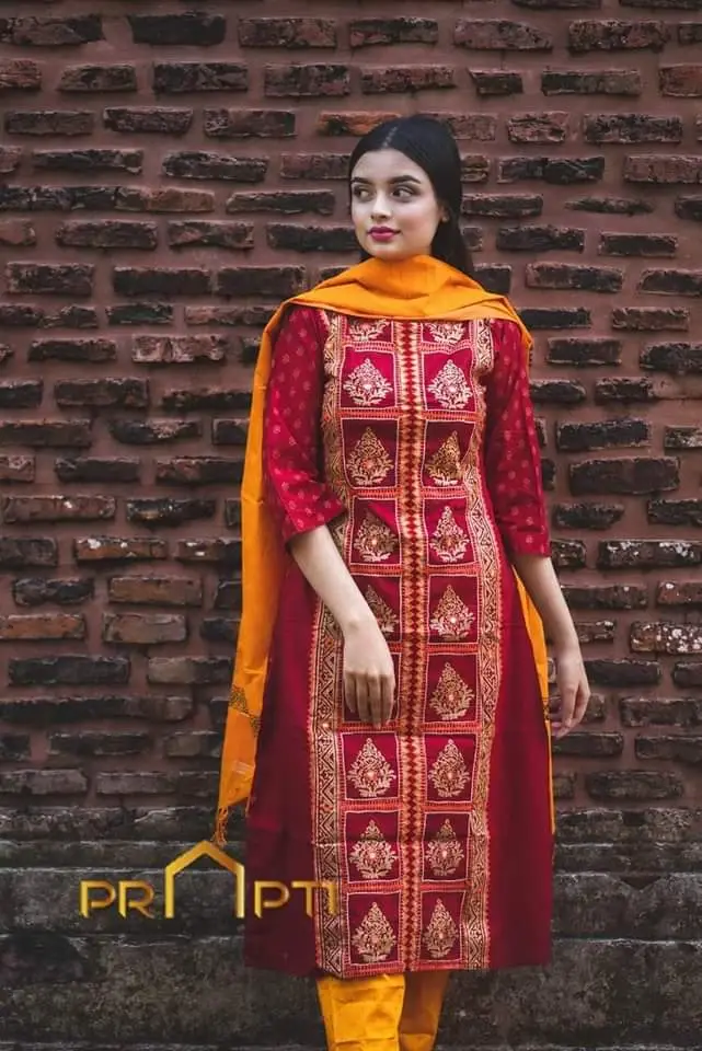 আনস্টিজ স্ক্রিন প্রিন্ট থ্রি-পিস - Unique Style