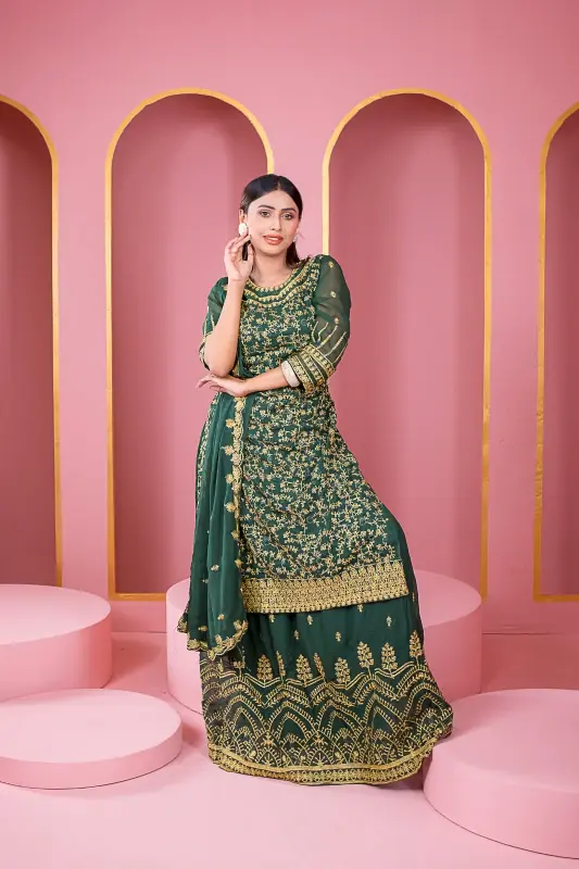 রেডিমেড লেহেঙ্গা জর্জেট এমব্রয়ডারি পার্টি ড্রেস