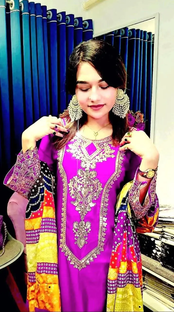 Indian Fox Georgette Three Piece - Trendy Fabric