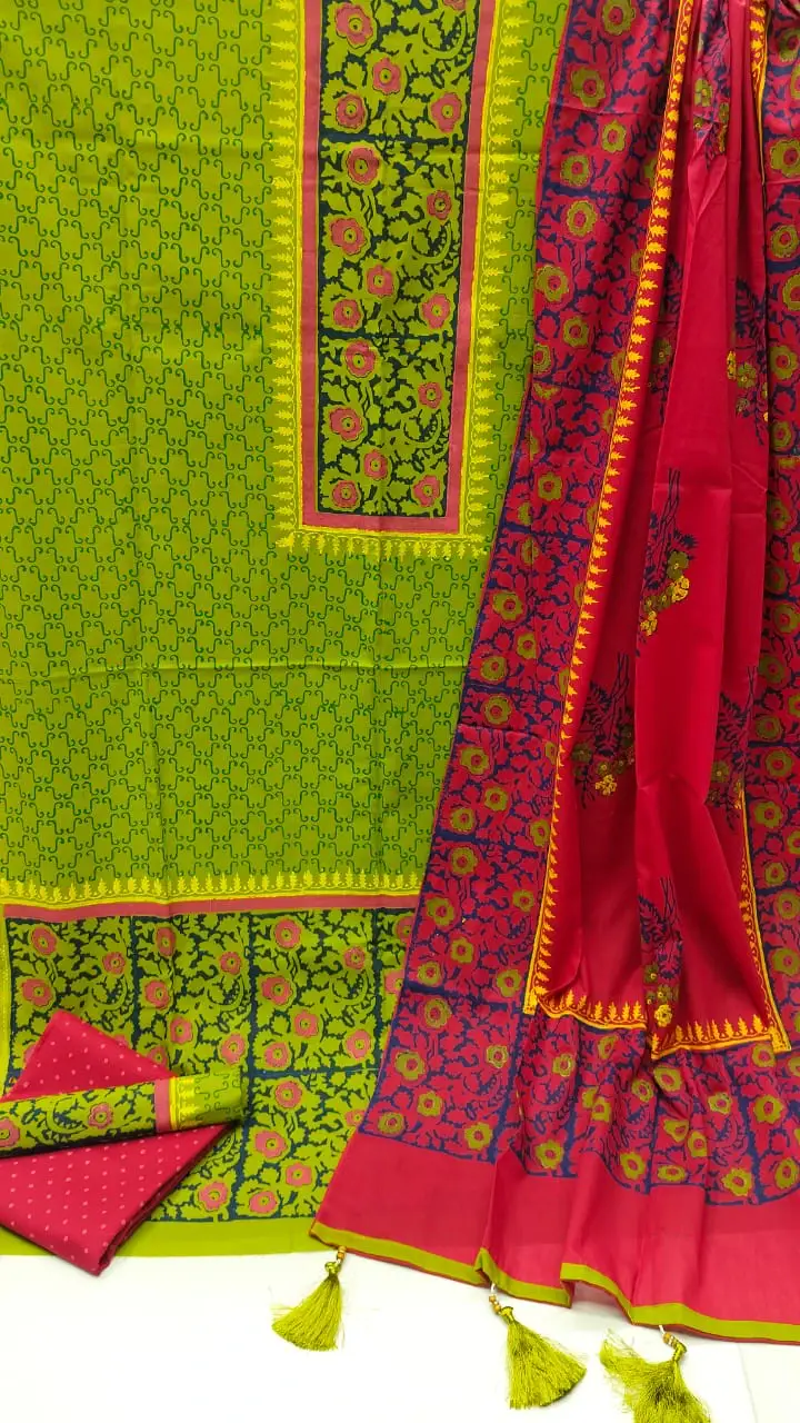 VIP Block Print Three-Piece Set - দুর্দান্ত নকশা এবং আরাম