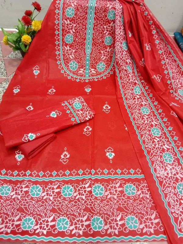 আনস্টিজ স্ক্রিন প্রিন্ট থ্রি-পিস - Vibrant and Unique Design