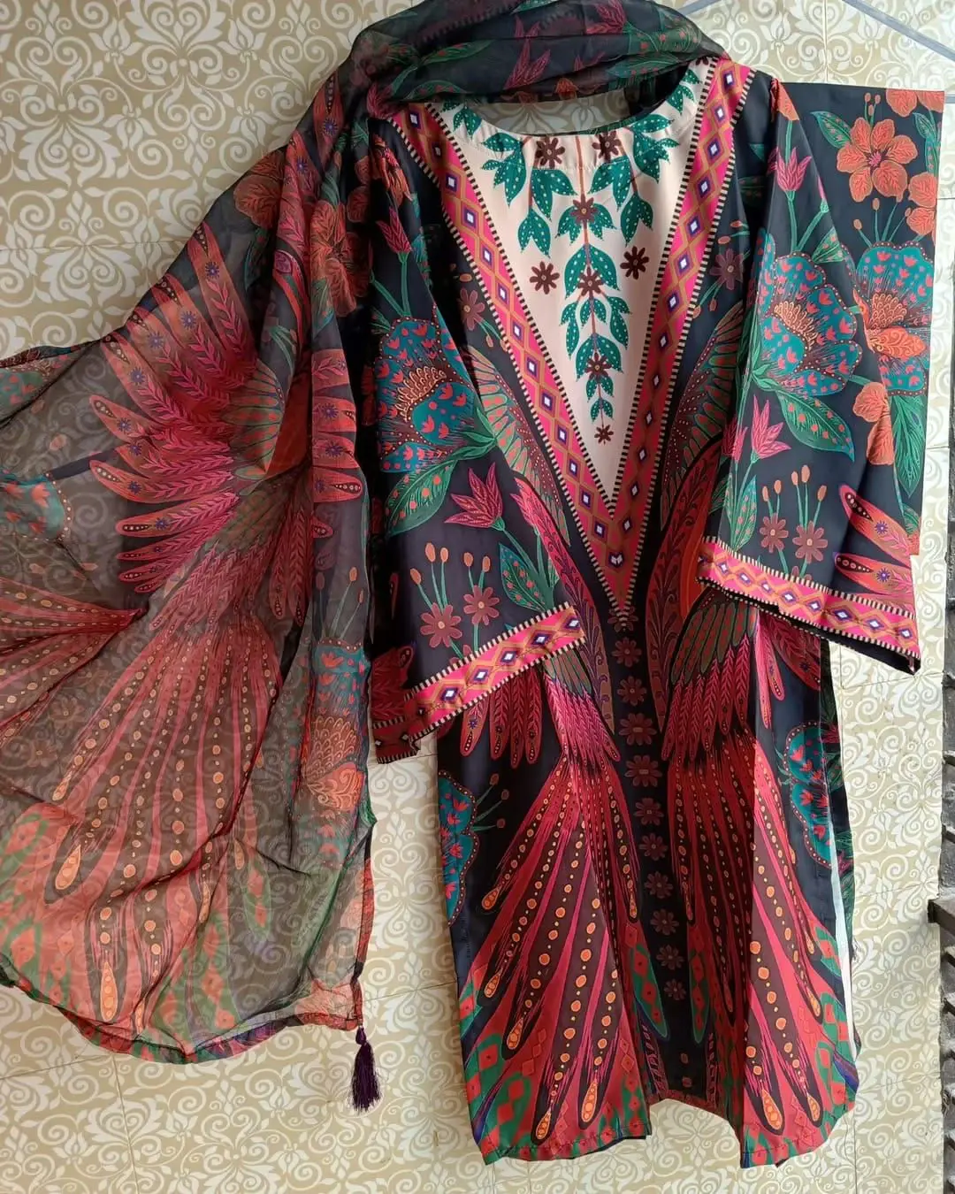 Digital Print Three Piece - Modern Chic Look